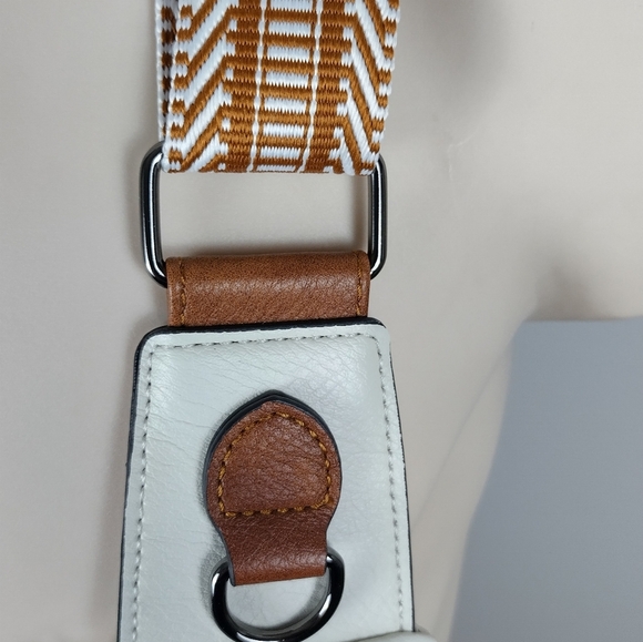 CLUCI Crossbody Sling Bags for Women White Leather Travel And Strap Zip Up - Picture 5 of 15